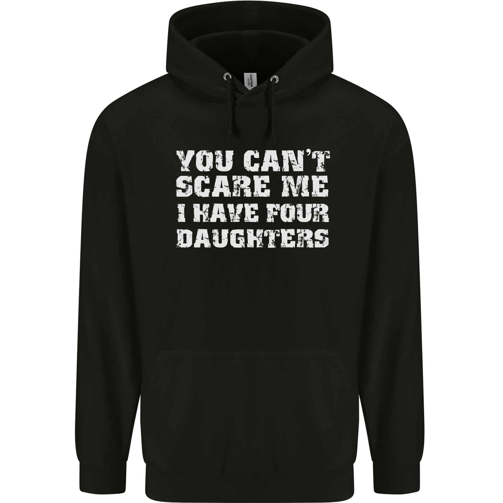 You Cant Scare Four Daughters Fathers Day Mens 80% Cotton Hoodie