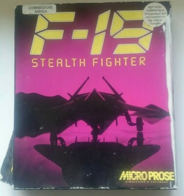 f19 stealth fighter commodore amiga 500 Spiel Videospiel Big Box komplett 