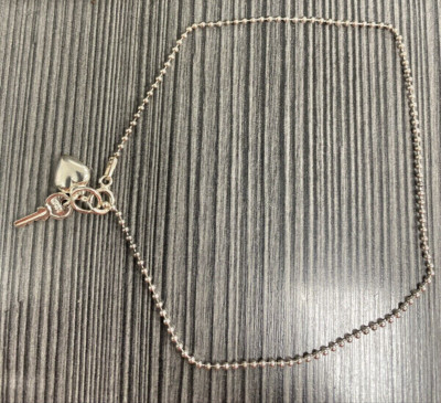Vintage Italy SAO DEL CUORE 925 Sterling Silver Puffed Key to my Heart Bracelet