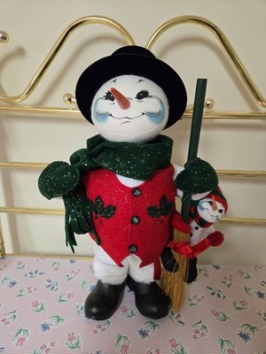 2005 Annalee Doll Snowman with Red Vest, Snowman Child