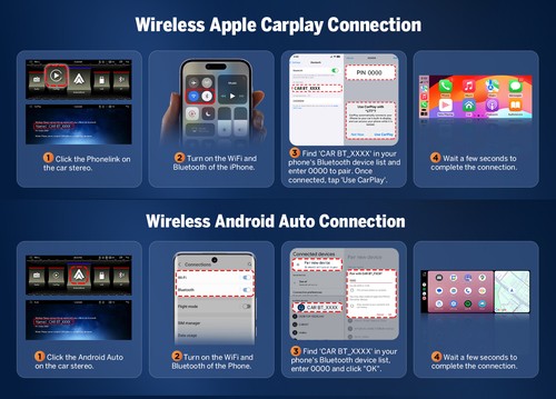 Eonon X3U 1 DIN 6,36 in IPS autoradio stereo Bluetooth Android Auto CarPlay GPS - Foto 5 di 11