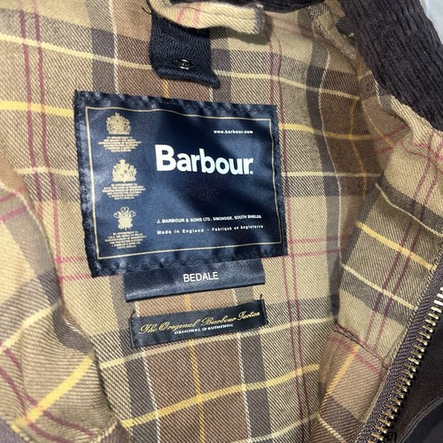 Barbour Classic Bedale Waxed Cotton Jacket Brown Full Zip 38 - Picture 9 of 12