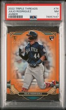 Julio Rodriguez 2022 Topps Triple Threads Amber 162/199 RC PSA 7 NM Mariners