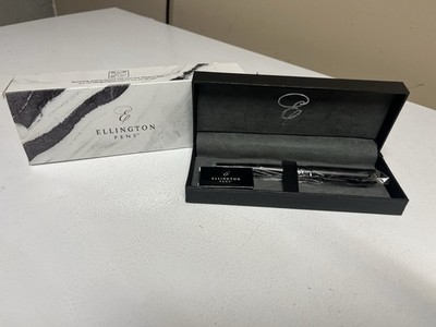 Ellington Stealth Fountain Pen-NIP-Case & 3 Black Ink Cartridges Included!!
