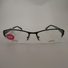 Safilo Emozioni EM4354 Black Half-Rim Eyeglass Frames 53-17-135 Italy Elasta