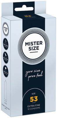 Mister Size Kondome 53mm Perfekte Passform für mehr Sicherheit 10Stk.