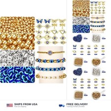 Hicarer 920 Pieces Evil Eye Beads for Jewelry Making Includes 20 Evil Eye Rhi...