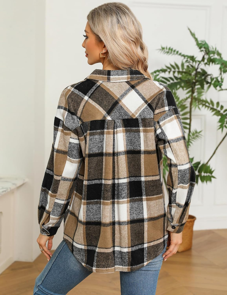 Camicie di lino da donna a maniche lunghe camicie di lino personalizzate casual morbide camicie oversize vestibilità ampia crop top in puro lino taglie forti N152 - Italia