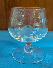 Vtg cordial shot glass, snifter style Susquehanna 6 Point Star, 3 oz, 2.75"
