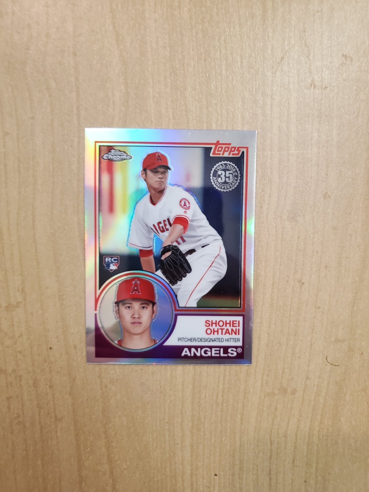 2018 Topps Chrome 1983 Design Shohei Ohtani rookie card RC #83T-6