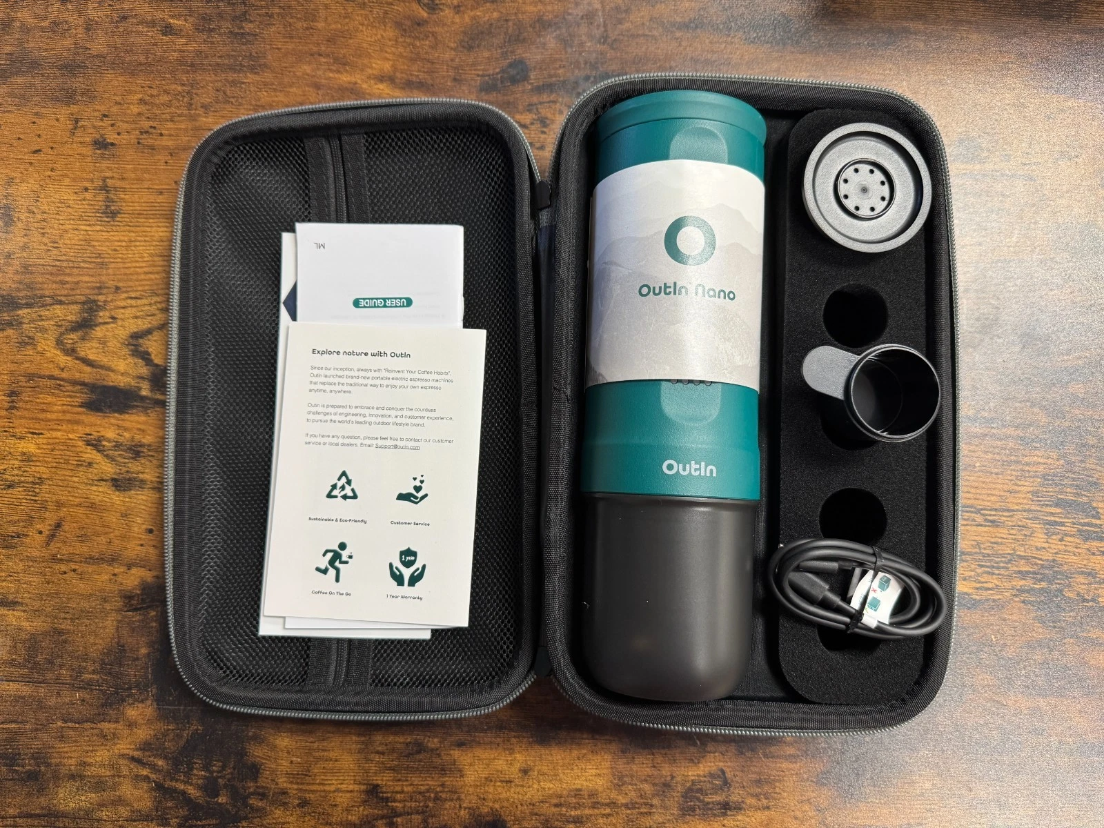 OutIn Nano Portable Electric Espresso Machine with Carrying Bag
Opens in a new window or tab