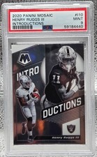 2020 Mosaic Introductions ~ HENRY RUGGS Rookie RC Football Card PSA 9 MINT. rookie card picture
