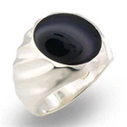 Vintage Sterling Silver 925 Onyx Signet Ring Size 10