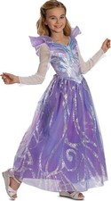 Glinda Deluxe Purple Wicked Movie Witch Fancy Dress Up Child Costume Small 4-6