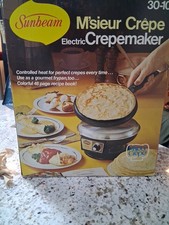 VTG SUNBEAM MSIEUR CREPE/ELECTRIC CREPEMAKER ...