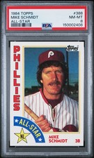 1984 TOPPS ALL-STAR #388 MIKE SCHMIDT PSA 8