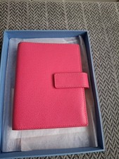SMYTHSON Hot Pink Bijou Filofax Style Leather Organiser 
