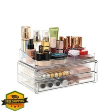 ZHIAI Stackable Acrylic Makeup Organizer Cosmetic Drawer Vanity Storage