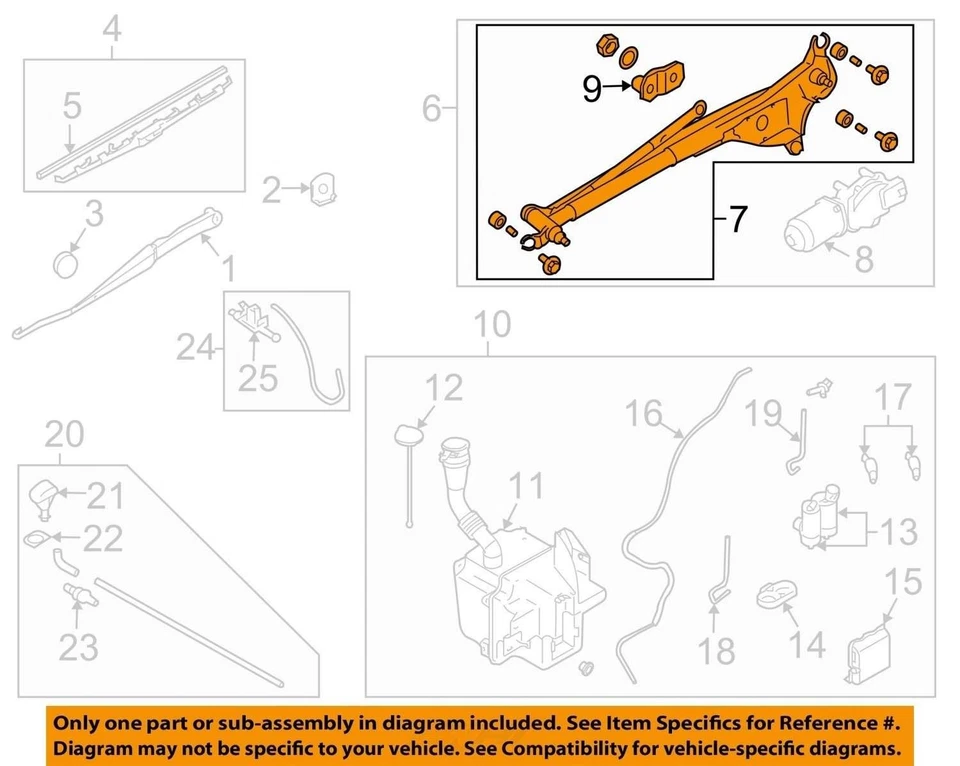 Subaru Forester 2007 limpiaparabrisas transmisión OEM 97 k millas - LKQ430998125 Foto 4 de 4