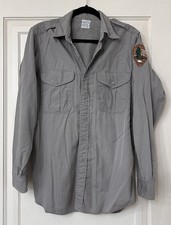 Vintage 1960’s National Park Service Gray Button Down Simpsons Soulette Poplin