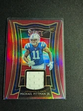 2020 Panini Select #RS-MPI Michael Pittman Jr. Rookie Swatches Red Prizm