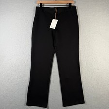 Quince Ultra Stretch Ponte Straight Leg Pants Black Women's Size M Comfort