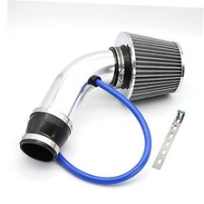 3 Inch Universal Cold Air Intake Kit, Aluminum Induction Flow Hose Pipe silver