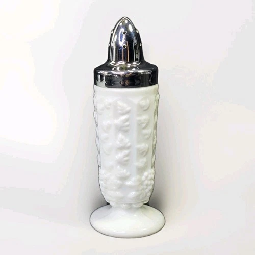 Vtg Westmoreland Milk Glass Paneled Grape Salt Or Pepper Shaker Replacement