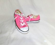 Converse All Star Pink Youth Girl's Size 3 Low Top Flip Tongue Shoes