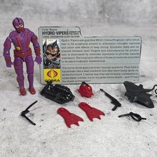 Vintage Gi Joe Hydro Viper Action Figure Near Complete W File Card 1988 Vintage Gi Joe Hydro Viper Action Figure Near Complete W File Card 1988