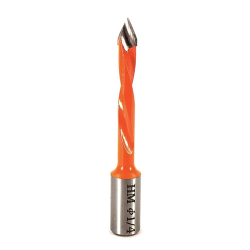 Whiteside DT250-70LH Left Hand V-Point Dowel Drill 1/4"CD, 70mmOAL