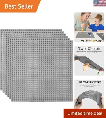 Sturdy 6-Pack 10'' x 10'' Baseplates for Kids - Compatible with All Major Brands