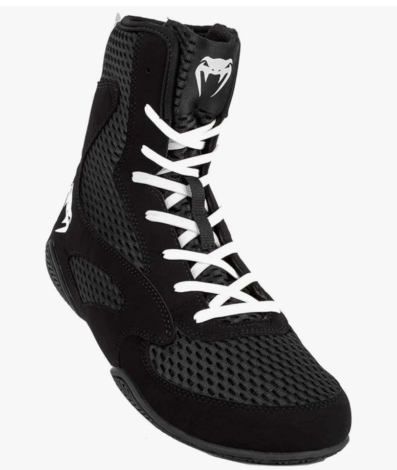 NUEVO Zapatos de Boxeo Venum Contender Para Hombre Negro Blanco Punta Alta Punta Redonda Talla 11 Foto 3 de 4