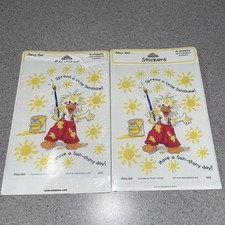 SUZY'S ZOO Stickers 4 Sheets Each Pack Sealed Vtg Have A Sun-shiny Day 