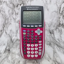 Texas Instruments TI-84 Plus Silver Edition Graphing Calculator Pink with Cover