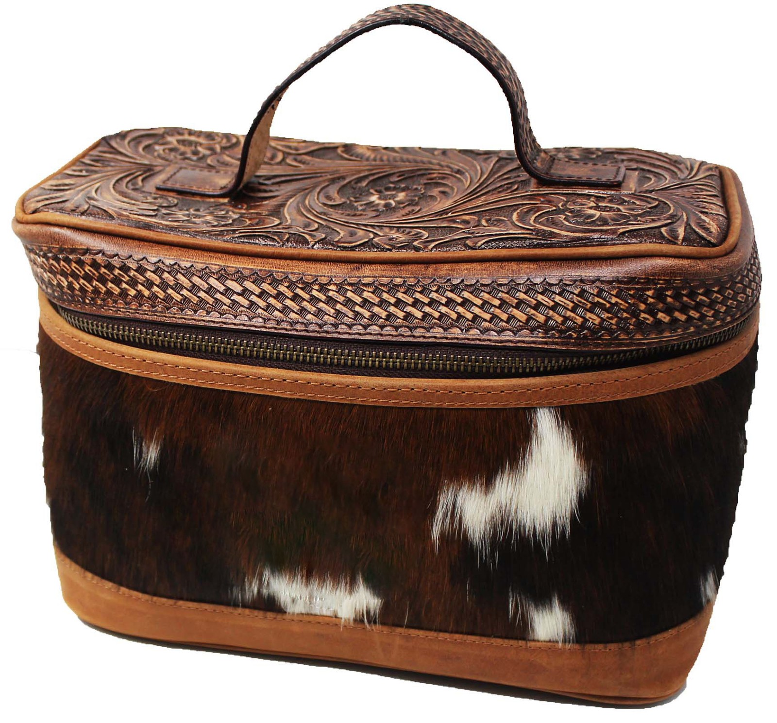 Western Tooled Leather Unisex Toiletry Dopp Kit 18RTT05