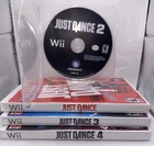 4-Game Just Dance Wii Bundle - Just Dance 1 2 3 4 - Tested Works - Wii Lot