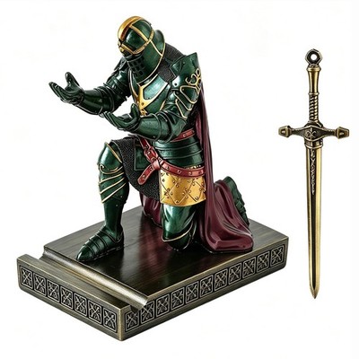 Hdmbigmi Kings Guard Leader Cloak Warrior Knight Pen Holder Mobile Phone Stand