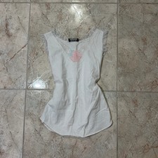 Vintage Clauda Made in USA Rose Lace Top