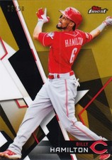 2018 Topps Finest Billy Hamilton Gold Limited to 50 copies /23