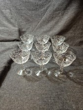 Set of 9 Fostoria Navarre Clear Sherbert-Low Champagne Glasses