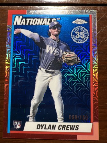 2025 Topps Series 2 Silver Pack 1990 Chrome Mojo T90C-144 Dylan Crews 99/150