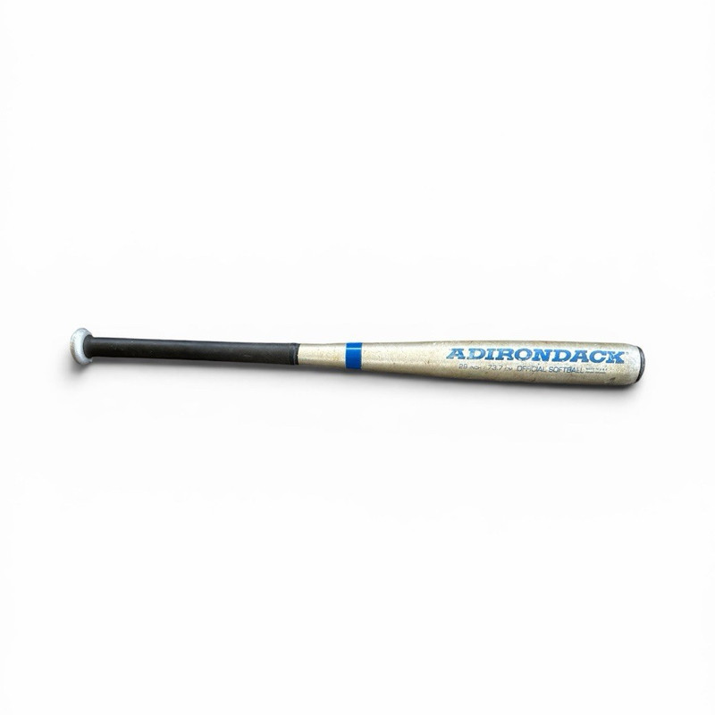 Adirondack Official Softball Bat Metal Silver/Black with Blue Ring