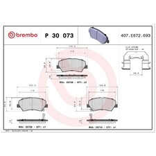 Satz Bremsbeläge Bremsklötze vorne für KIA PRO JD Xceed CD | 23967809