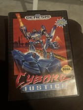Cyborg Justice Sega Genesis 1993 Complete with Manual and Box
