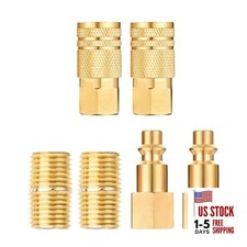 Air Hose Fittings 6 Pcs, 1/4" NPT Female Industrial Quick Connect Couplers,