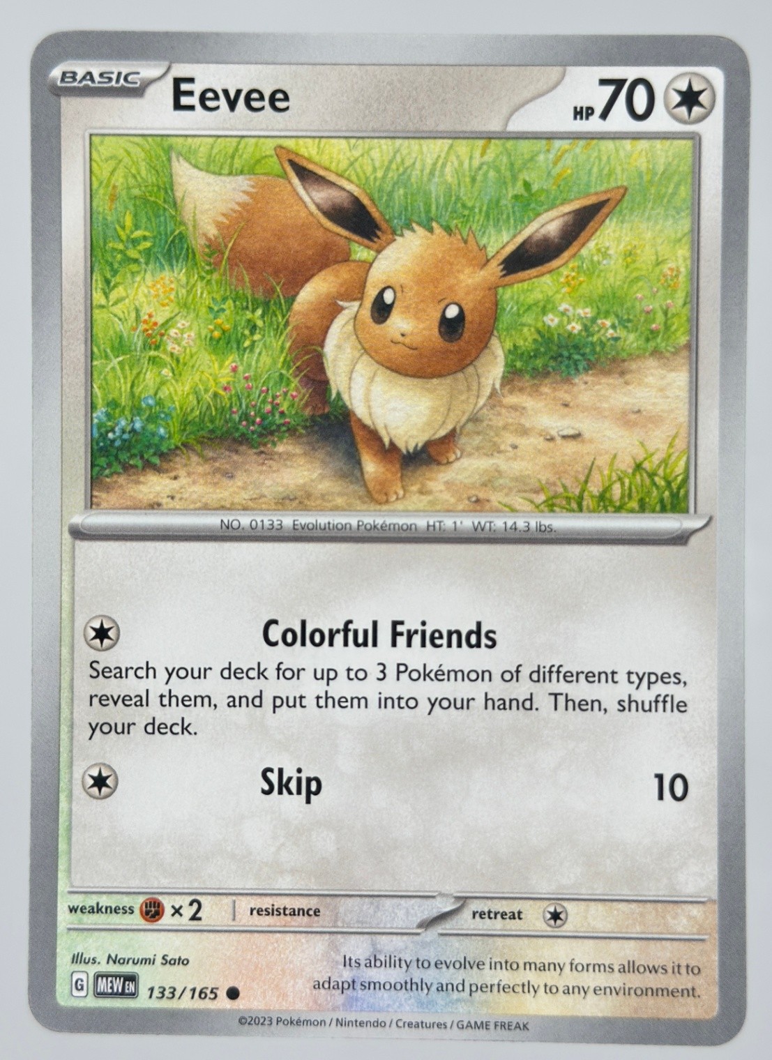 Eevee (Holiday Calendar) Common Miscellaneous Cards & Products 133/165 NM