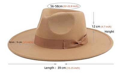 Wide-Brim Fedora Hat in Peach - Women Accessories Rose Lace Hat Band for Cowboy Hats Women Fedora Hat  main image 3