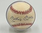 Mickey Mantle Signed Official American League Baseball Sweet Spot Rawlings bobby