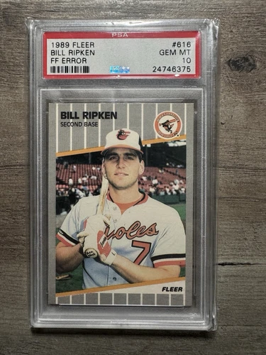 1989 Fleer Bill Ripken PSA 10 FF Error Iconic Card